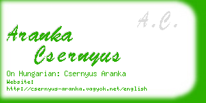 aranka csernyus business card